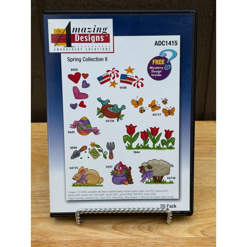 Amazing Designs Spring Collection II Embroidery CD ADC1415 20 Designs Flowers